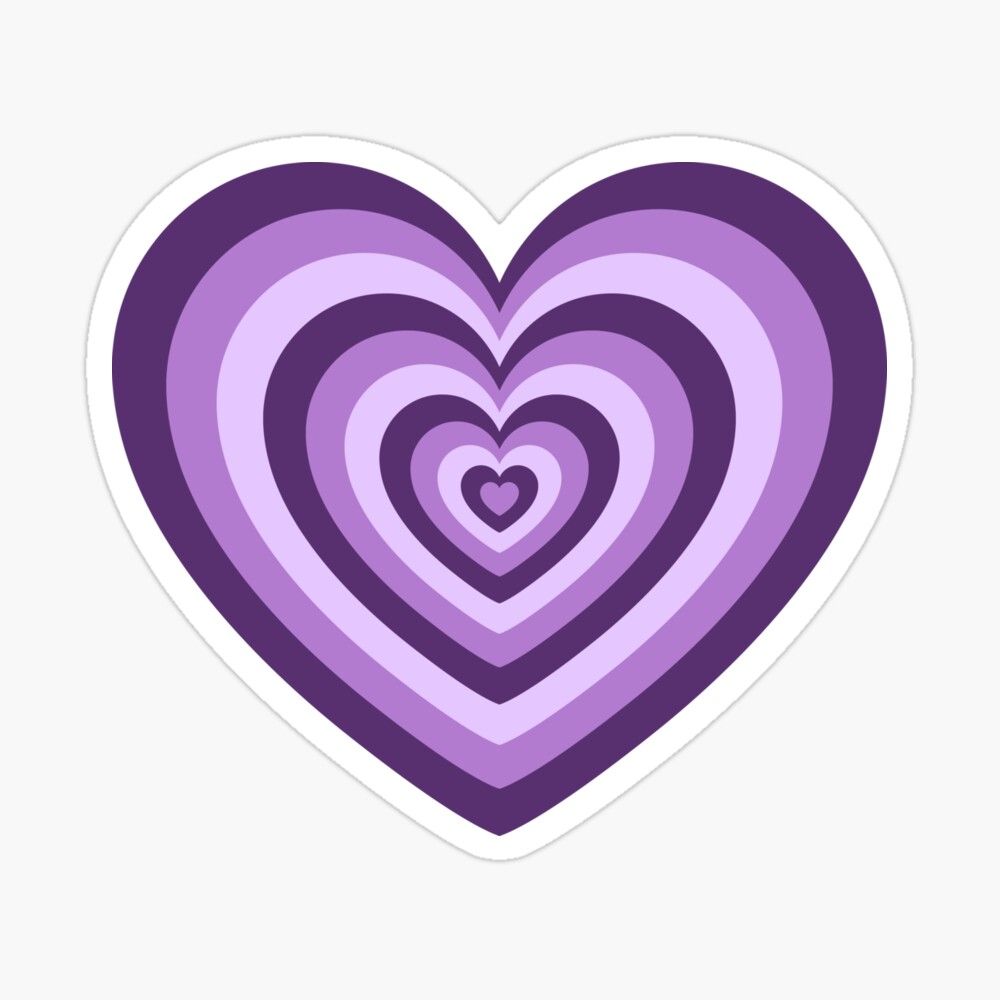 Purple Latte Heart Sticker for Sale by Ayoub14